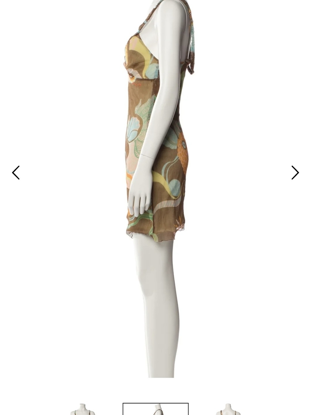 Vintage Miss Sixty 100% Silk Mini Dress | Y2K - Picture 14 of 15